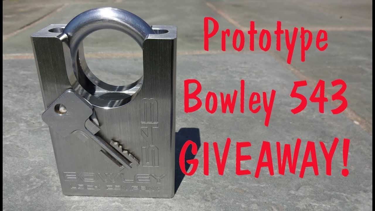(1269) Bowley 543 Padlock Prototype GIVEAWAY – BosnianBill's LockLab