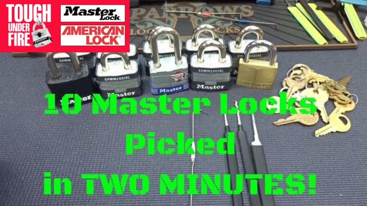 (1274) 10 MasterLocks, 2 minutes – BosnianBill's LockLab