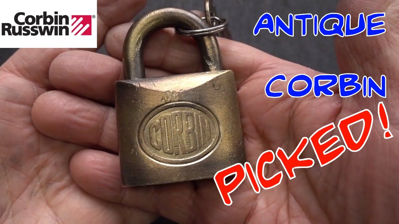 (1454) Antique Corbin Padlock Picked Open – BosnianBill's LockLab