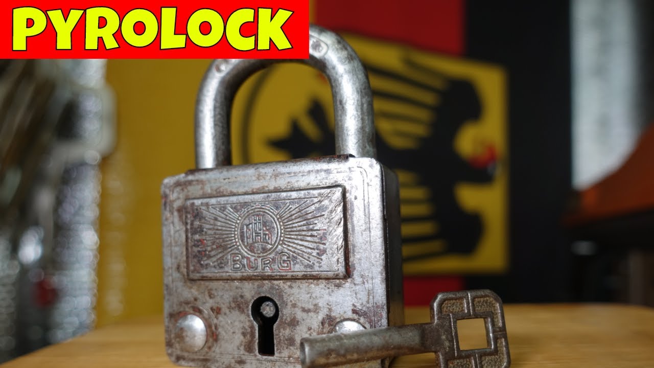 (1495) Antique German Burg 8-Lever Padlock (Thanks PyroLock!) – BosnianBill's LockLab