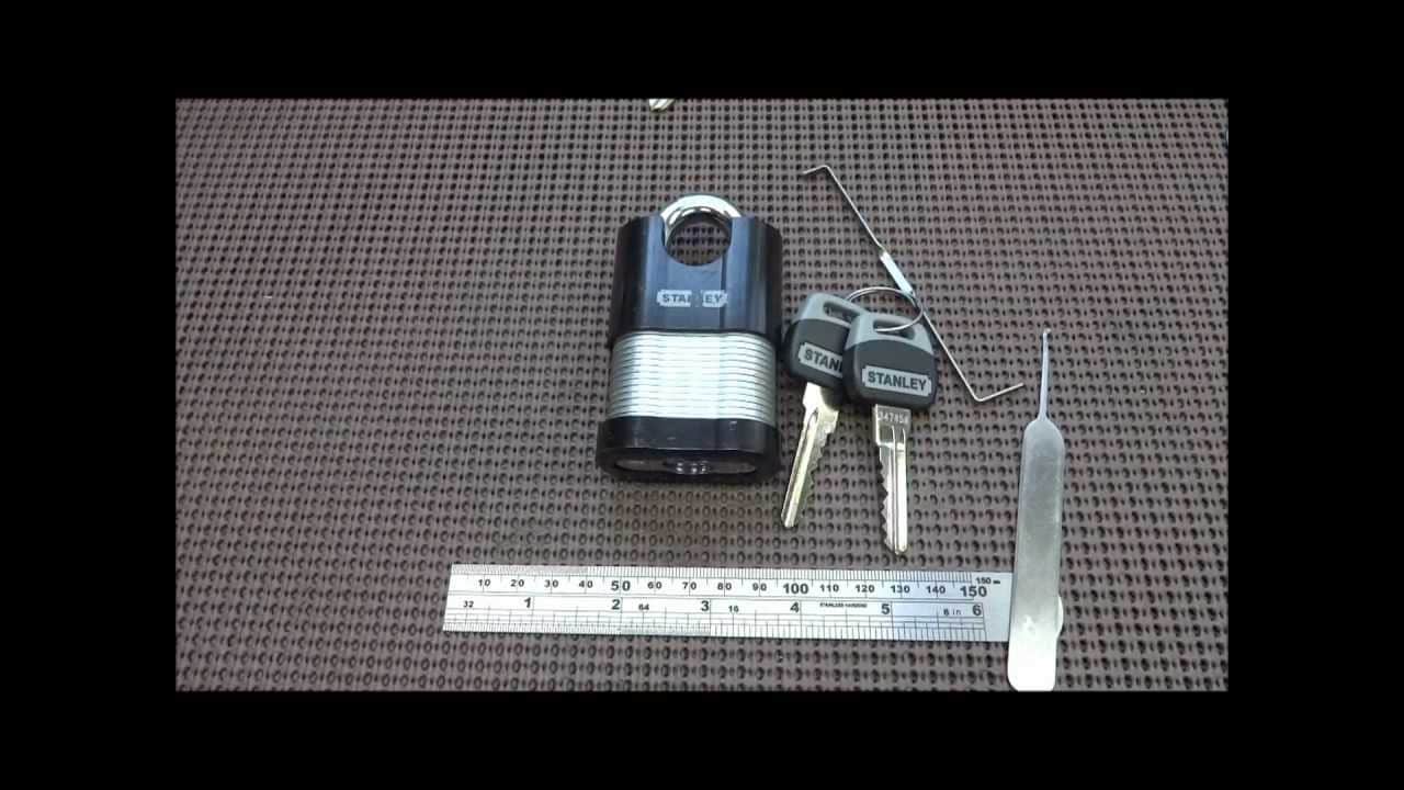 (150) Stanley Shrouded 6 Pin Padlock Picked Open – BosnianBill's LockLab