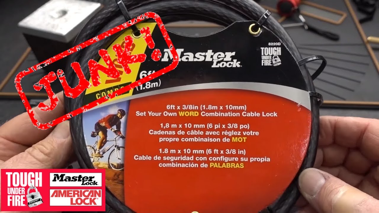 (1566) Review: Master Lock 8220D Bike Lock (JUNK!) – BosnianBill's LockLab