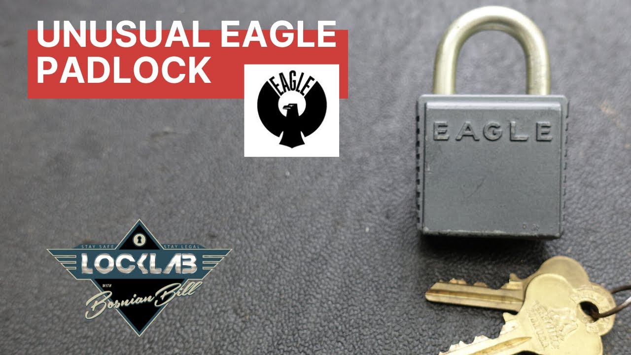 (1607) Unusual Eagle Padlock – BosnianBill's LockLab