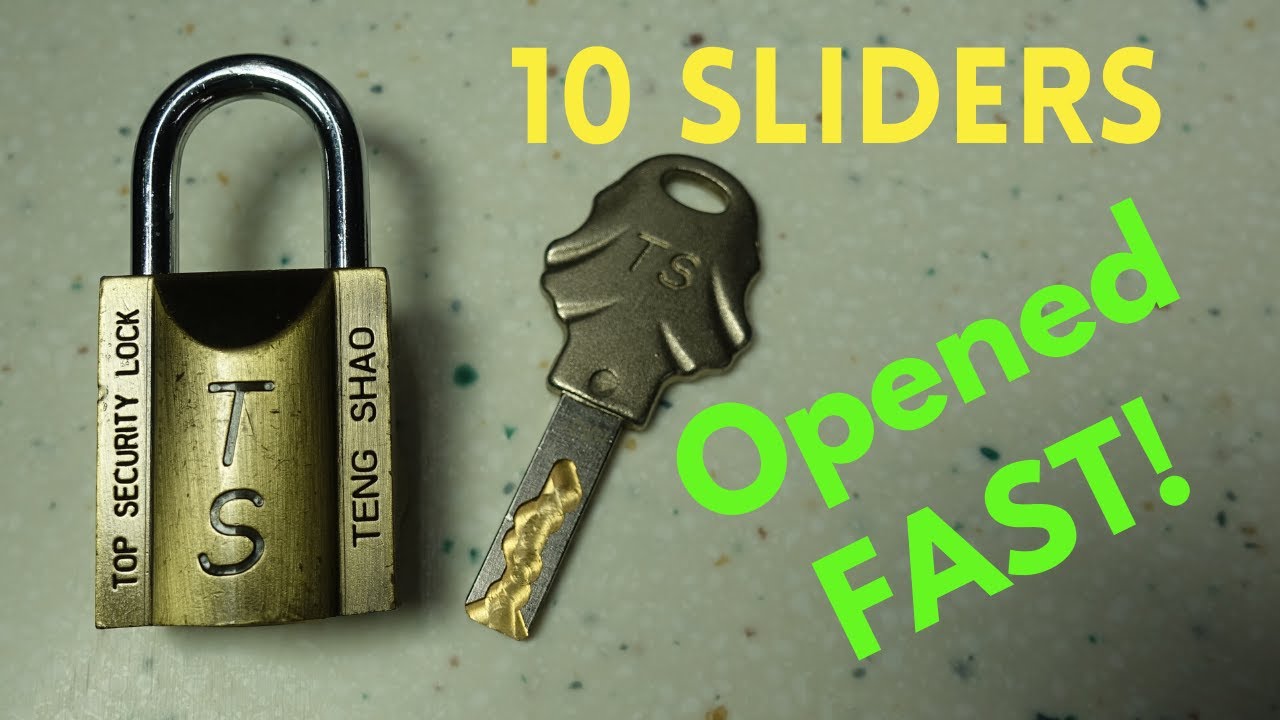 (1729) Teng Shao 10-Slider Padlock ROLLED Open! – BosnianBill's LockLab