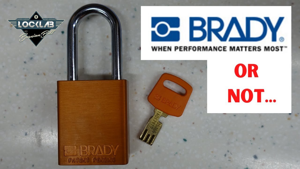 (1741) Brady SafeKey LOTO Padlock – BosnianBill's LockLab