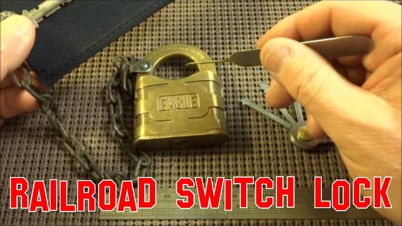 (83) Antique Eagle Railroad Switch Padlock Bypassed – BosnianBill's LockLab