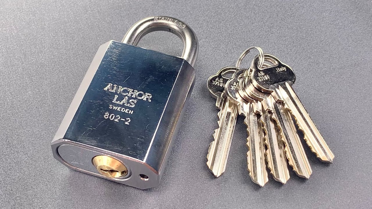 Lock Picking Lawyer: [1245] Swedish Anchor Lås 802-2 Padlock Picked FAST (7-Pin Dorma Core) – BosnianBill's LockLab