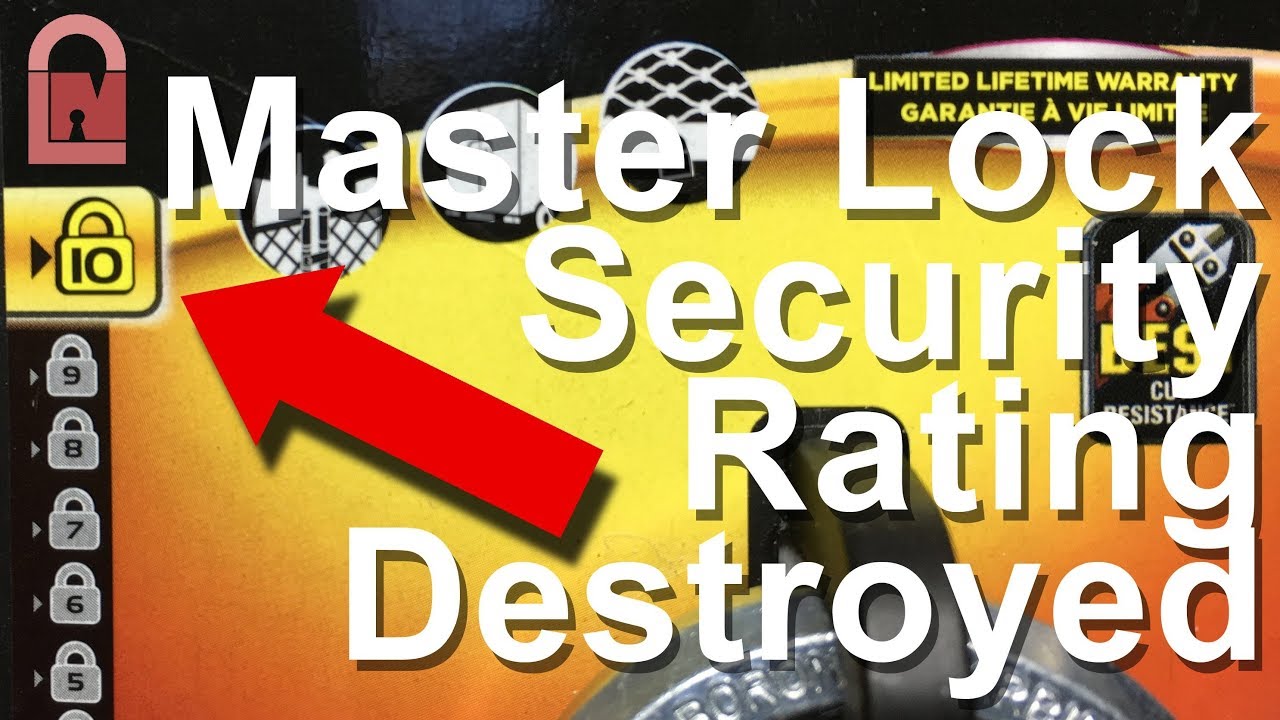 (438) Master Lock Security Rating Destroyed
