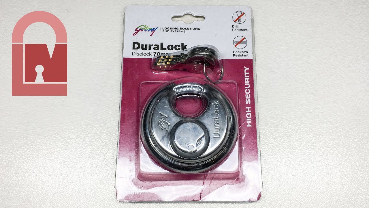 (449) Unusually Honest Godrej DuraLock 9 Pin Dimple Discus Lock