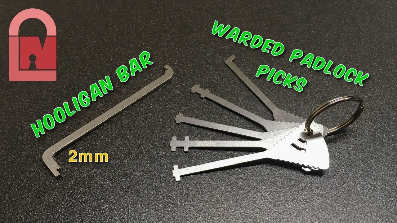 Law Lock Tools Hooligan Bar and Warded Padlock Picks