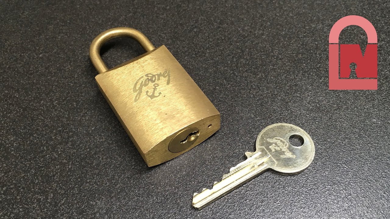 Full Brass Godrej ERY246 Padlock Picked