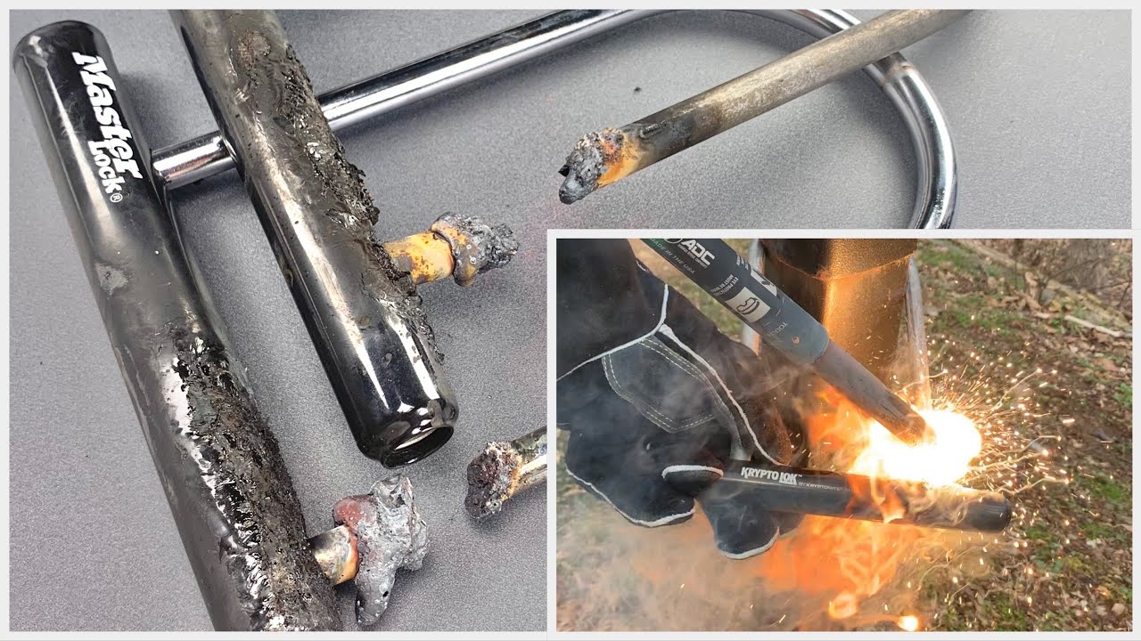 [1262] Using Thermite To MELT Open Bike Locks!