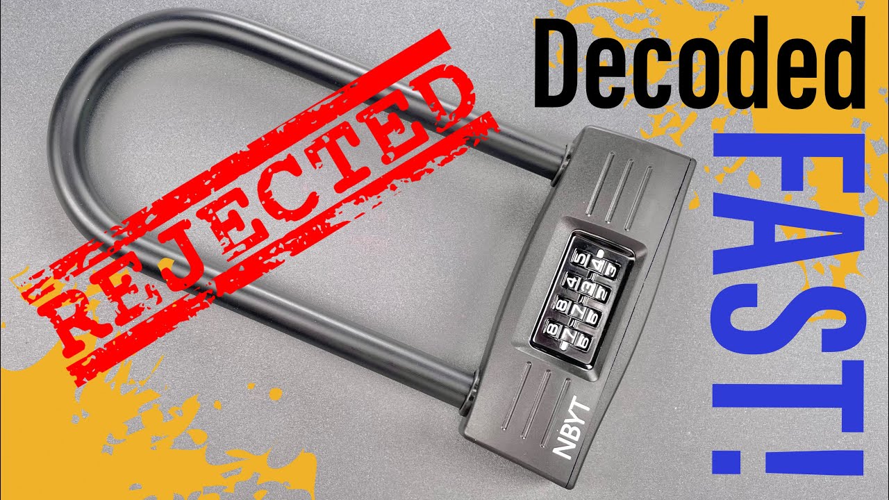 [1510] Decoded Fast! New Combination Bike U-Lock (NBYT)