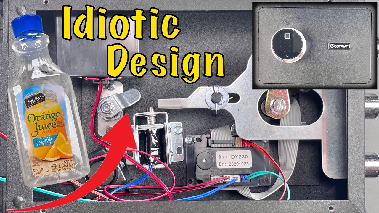 [1533] Fingerprint Safe Opened w/ Juice Carton!!! (Costway)