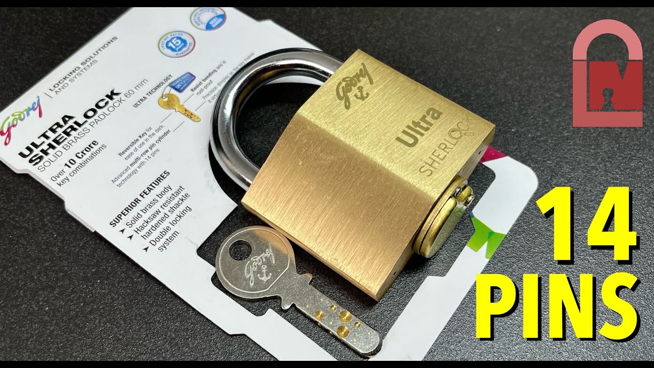 14 Pin Godrej Ultra Sherlock Padlock Picked – Good Lock!