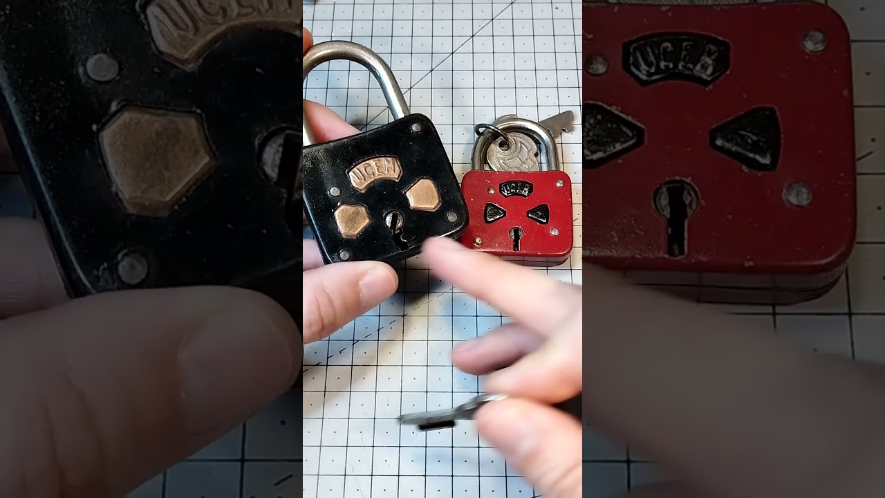 S065 CANDADO UCEM MODELO 1280 NEGRO Y COBRE eng sub  #lockpicking#padlock #antiques