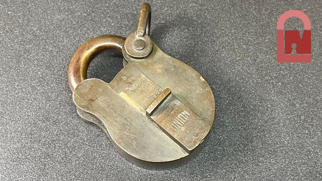 Antique Union 4 Lever Padlock Picked