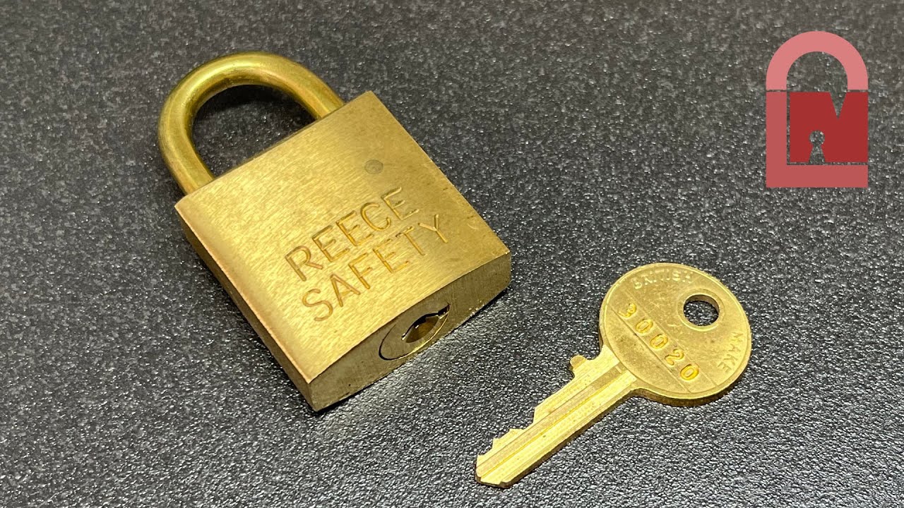 Brass Shackle Reece Safety Padlock Picked