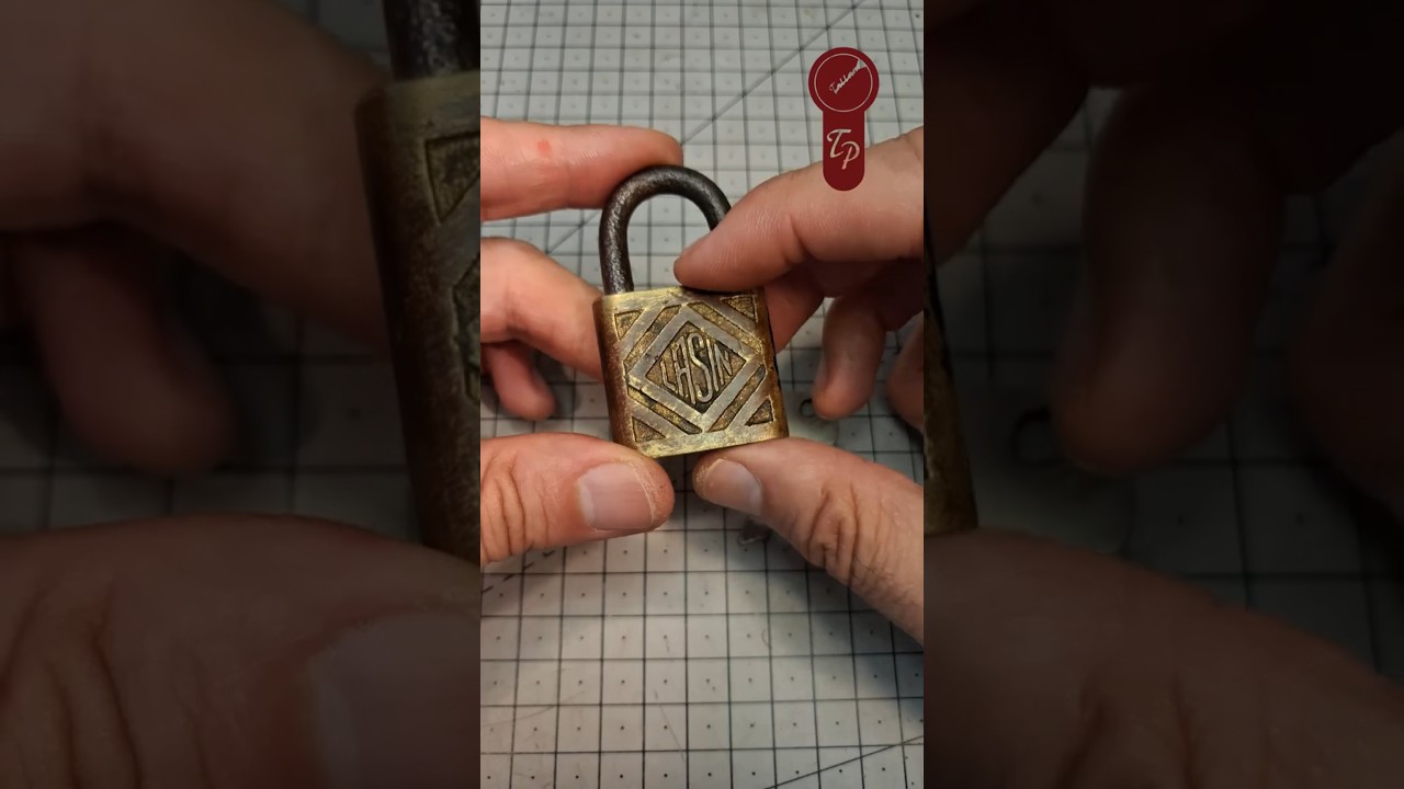 S139 CANDADO VINTAGE LASIN LLAVE PLANA #lockpicking #candado #antiguedades #antiques #ganzúas
