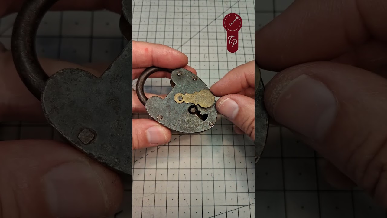 S140 CANDADO VINTAGE CON DISEÑO "GUERVILLE ET RIQUIER 1883" #antique #lockpicking #vintage
